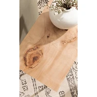 Burlwood & Gold Metal Karlsen Accent Table