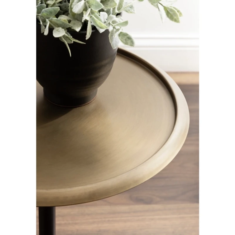 Gold & Black Metal Sanzo Accent Table