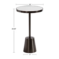 Pewter Mirrored Tara Accent Table