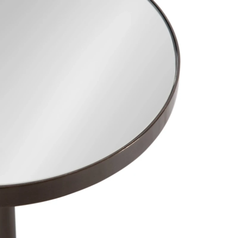 Pewter Mirrored Tara Accent Table