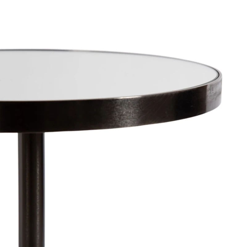 Pewter Mirrored Tara Accent Table