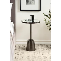 Pewter Mirrored Tara Accent Table
