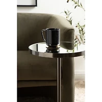 Pewter Mirrored Tara Accent Table