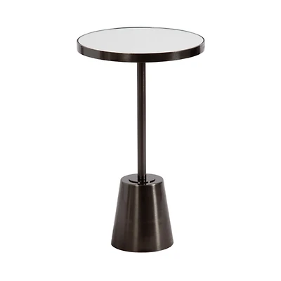 Pewter Mirrored Tara Accent Table