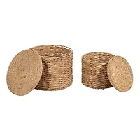 Woven Hyacinth 2-pc. Nesting Accent Table Set