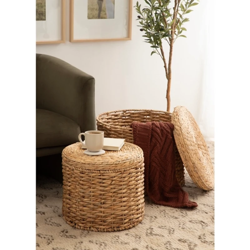 Woven Hyacinth 2-pc. Nesting Accent Table Set