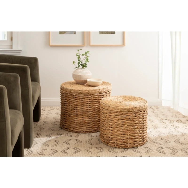 Woven Hyacinth 2-pc. Nesting Accent Table Set