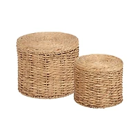 Woven Hyacinth 2-pc. Nesting Accent Table Set