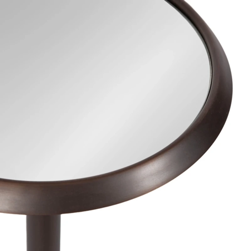 Bronze Metal Mirrored Sanzo Accent Table