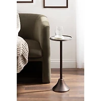 Bronze Metal Mirrored Sanzo Accent Table