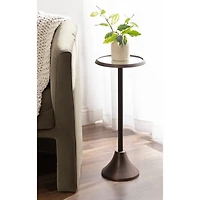Bronze Metal Mirrored Sanzo Accent Table