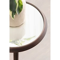 Bronze Metal Mirrored Sanzo Accent Table