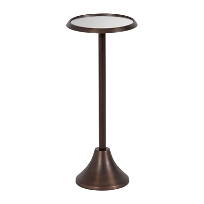 Bronze Metal Mirrored Sanzo Accent Table