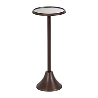 Bronze Metal Mirrored Sanzo Accent Table