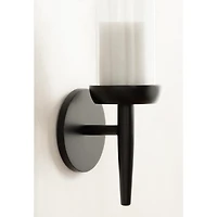 Black Wood Shay Wall Sconce
