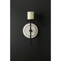 Beaded Wood Letta Wall Sconce