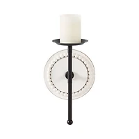Beaded Wood Letta Wall Sconce