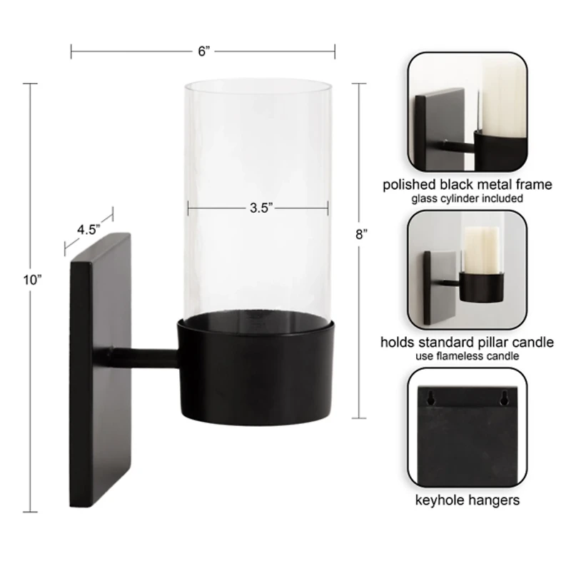 Black Metal Alexander Wall Sconce