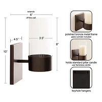 Bronze Metal Alexander Wall Sconce