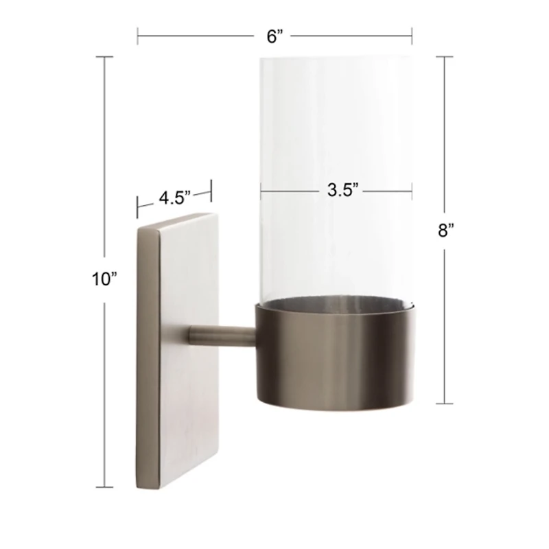 Silver Metal Alexander Wall Sconce