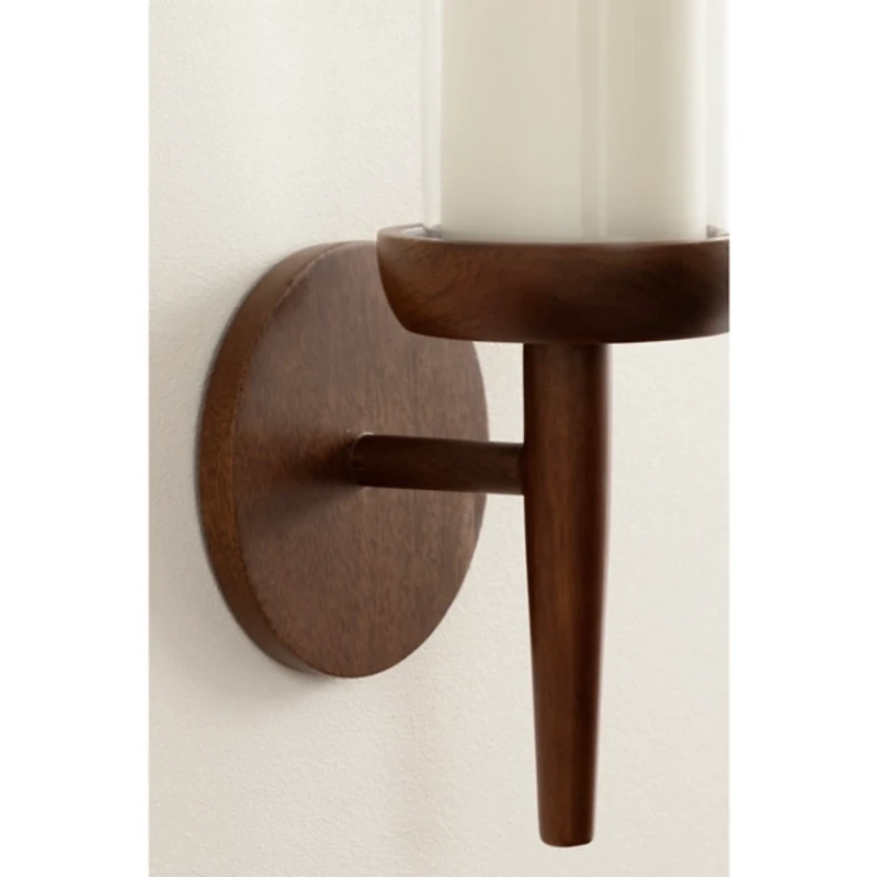 Walnut Brown Wood Shay Wall Sconce
