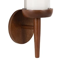 Walnut Brown Wood Shay Wall Sconce