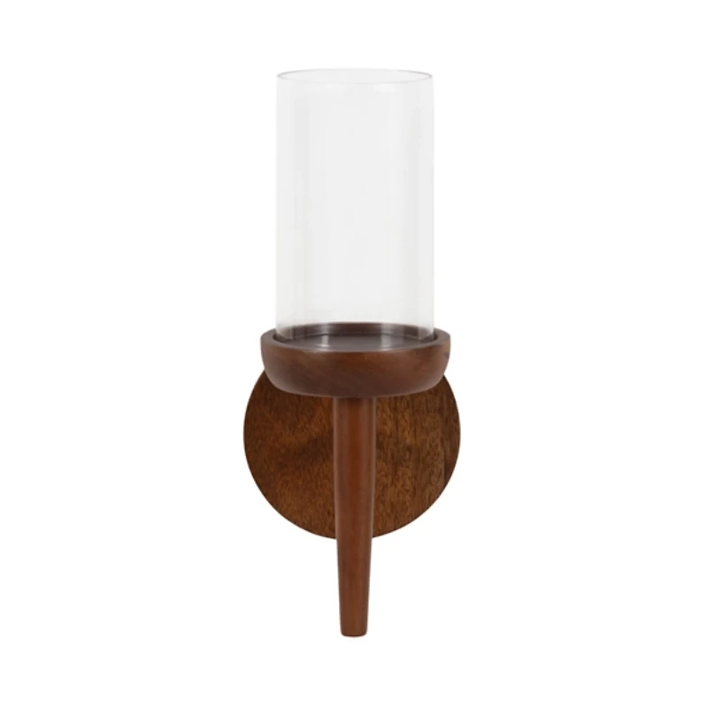 Walnut Brown Wood Shay Wall Sconce