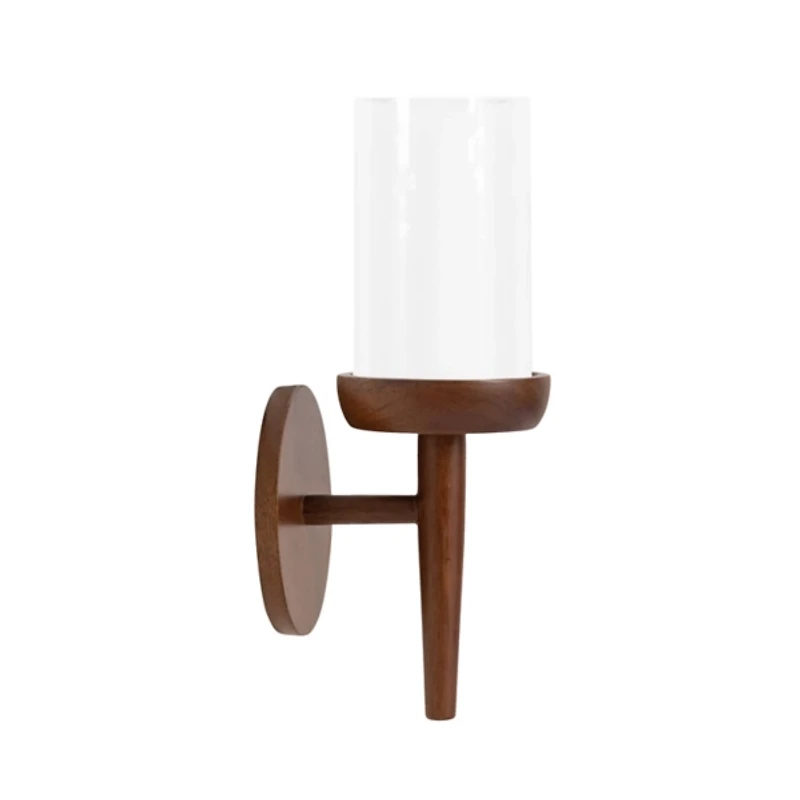 Walnut Brown Wood Shay Wall Sconce