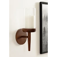 Walnut Brown Wood Shay Wall Sconce