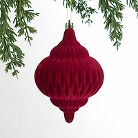 Merlot Velvet Finial Ornament, 4 in.