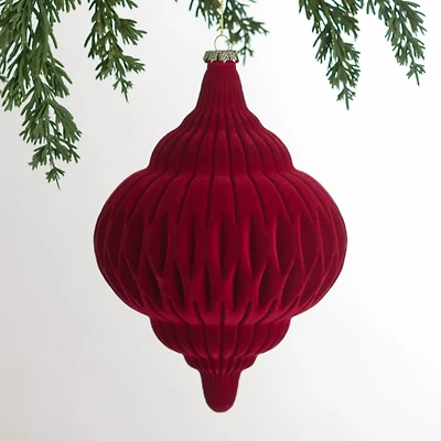 Merlot Velvet Finial Ornament