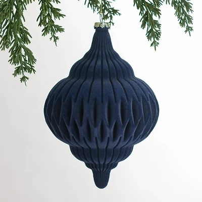 Slate Blue Velvet Finial Ornament