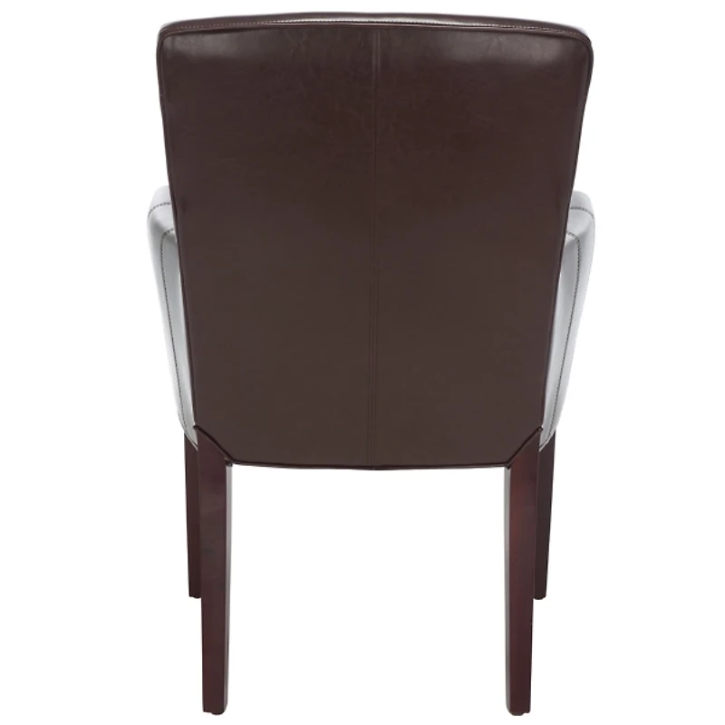Brown Faux Leather Janet Armchair