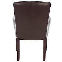 Brown Faux Leather Janet Armchair
