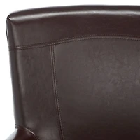 Brown Faux Leather Janet Armchair