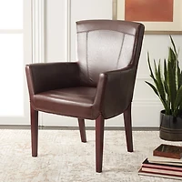 Brown Faux Leather Janet Armchair
