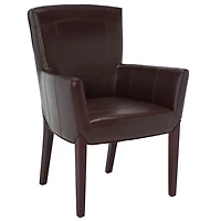 Brown Faux Leather Janet Armchair