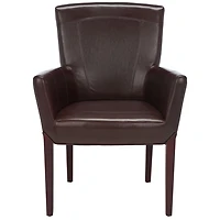 Brown Faux Leather Janet Armchair