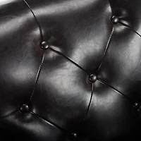 Brown Faux Leather Tufted Collen Accent Chair