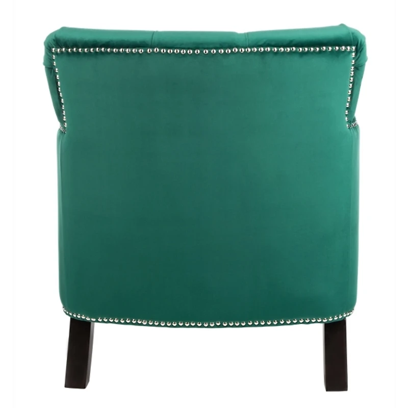 Emerald Green Velvet Tufted Collen Accent Chair