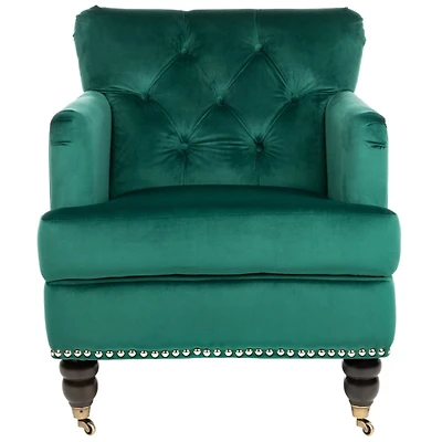 Emerald Green Velvet Tufted Collen Accent Chair