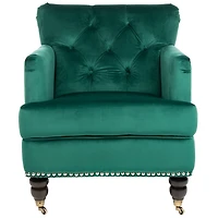 Emerald Green Velvet Tufted Collen Accent Chair