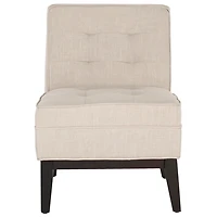 Beige Linen Tufted Traditional Accent Chair