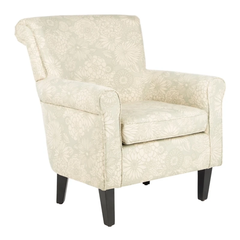 SAFAVIEH Gray Floral Traditional Accent Chair