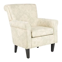 SAFAVIEH Gray Floral Traditional Accent Chair