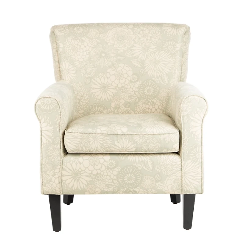 SAFAVIEH Gray Floral Traditional Accent Chair