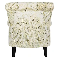 Green Paisley Traditional Accent Chair