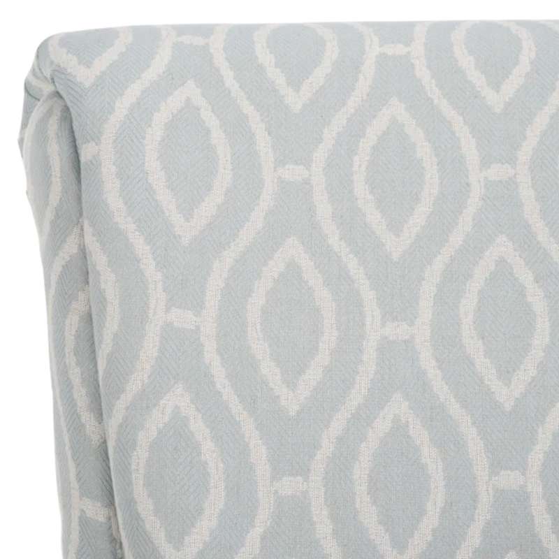 Blue Geometric Traditional Accent Chair