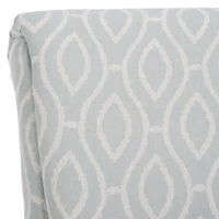 Blue Geometric Traditional Accent Chair