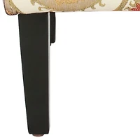 Orange Sunburst Upholstered Accent Chair